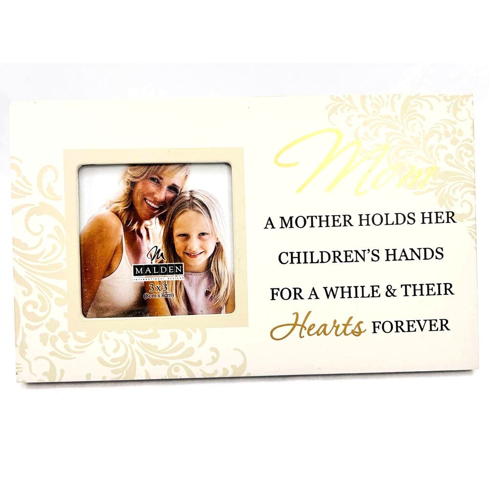 Malden MOM Frame "A Mother‎ holds her children's hands" Holds 3x3 Photo